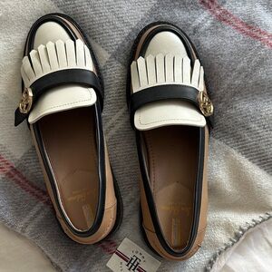 Sam Edelman Women's Black, White, and Tan Loafers